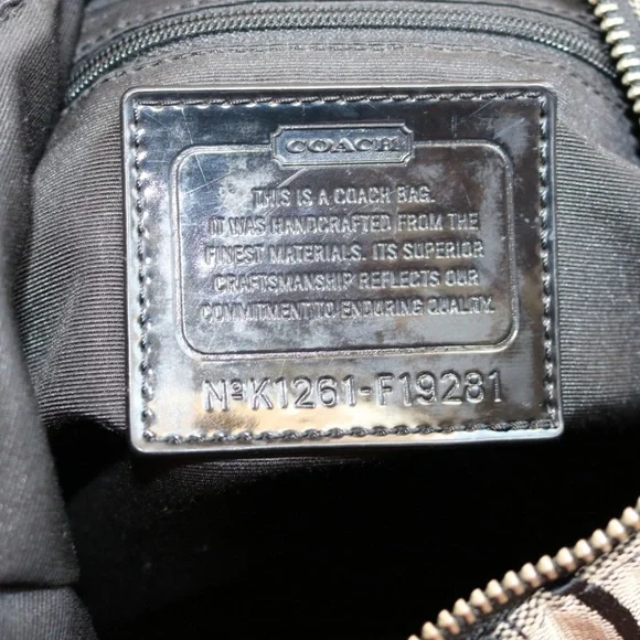 Coach Signature Black and Gray Shoulder Bag - Picture 8 of 8